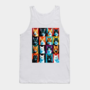 Pop Art Cat Portraits Tank Top